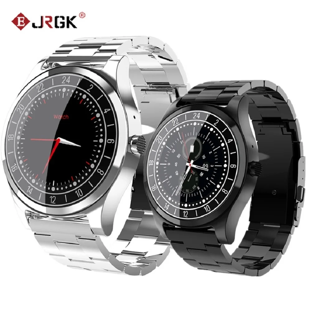 JRGK новейшие DT19 Bluetooth Смарт часы мужские металлические наручные с циферблатом