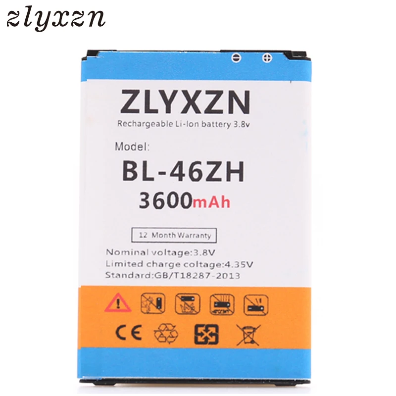 3600 мА/ч BL46ZH BL 46ZH Батарея для LG K7 MS330 LS675 Tribute 5 K8 K350N K89 M1 M1V US375 X210 AS330 K332|Аккумуляторы