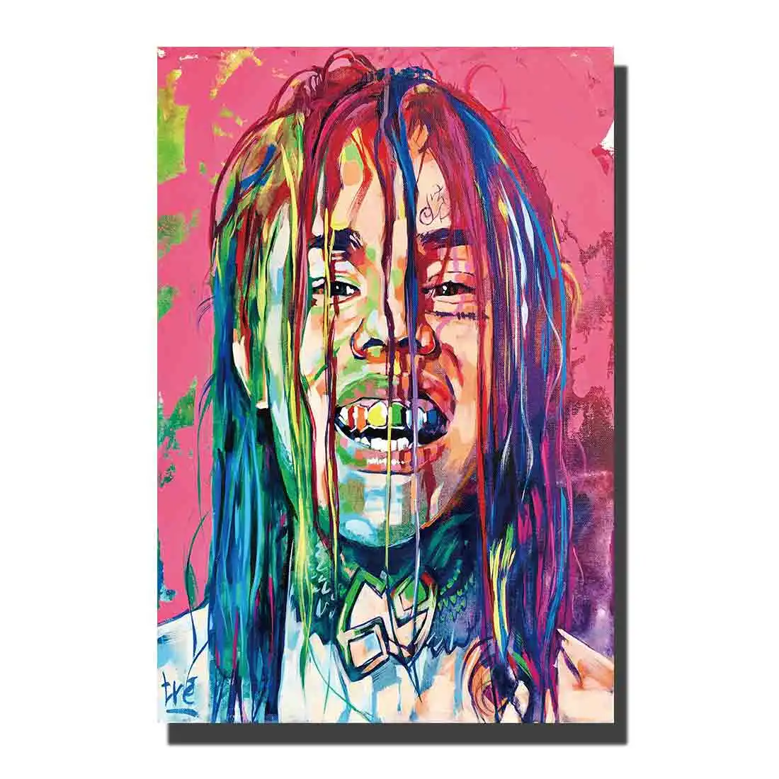 

3503 Art Poster Custom Wall decor 27x40 24x36 14x21 Canvas Room Decoration Tekashi 69 (6ix 9ine) Rapper Singer