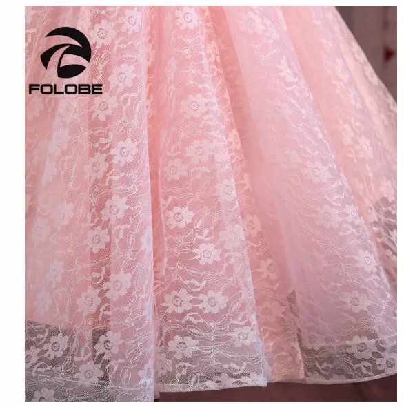 FOLOBE/3 цвета, женское кружевное платье для девочек, элегантное винтажное Плиссированное бальное платье с аппликацией из бисера, вечернее платье, торжественное платье