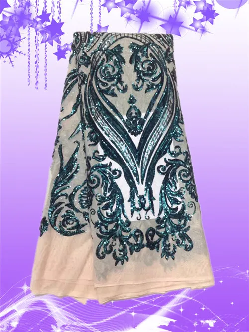 

New product 2017 sequin net embroidery fabric, Good price of sequin dress fabric FREE SHIPPING