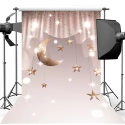 NeoBack золотые блестящие звезды луна фотографии фоны для фотостудии для новорожденных фото реквизит студийный Backgroud