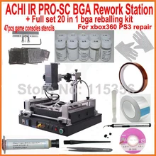 Нового ACHI IR PRO SC V4 BGA паяльная reball станция+ полный набор bga реболлинг набор трафаретов для xbox360 ps3 WII игровые консоли ремонт
