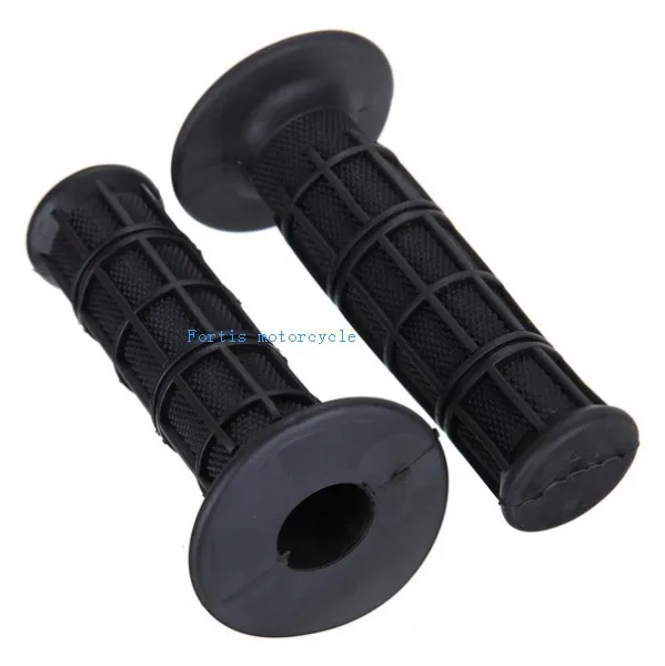 1Pair 7/8" 22mm Black Rubber Hand Grips Handlebar Motorcycle Grips For