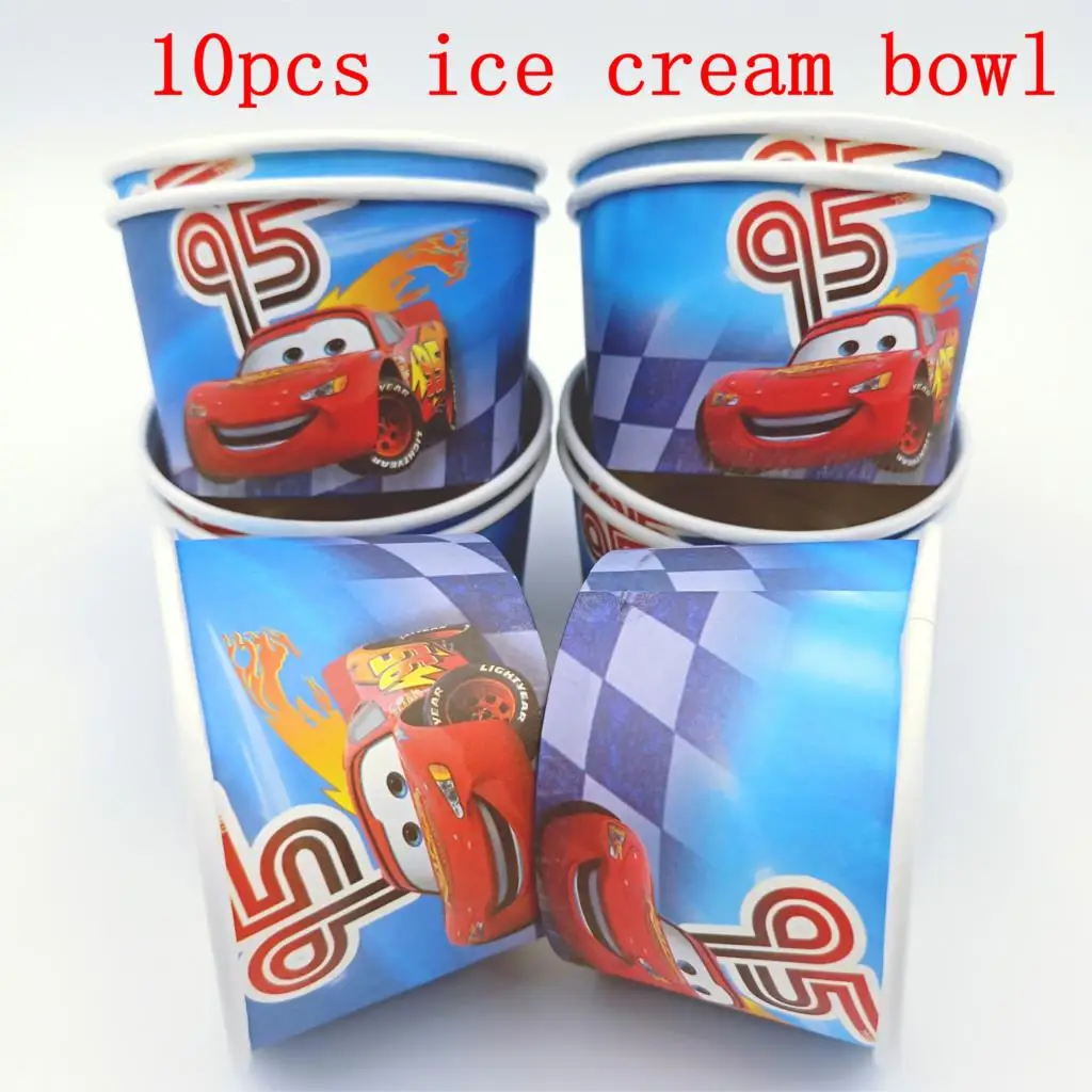 10 шт./лот Disney Lightning Mcqueen тема чашки мороженого ребенок душ принадлежности для