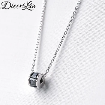 

Bohemian Punk 925 Sterling Silver Black Beads Chokers Necklaces for Women Girls Long Chain Necklaces Charms Collares Colar 2019