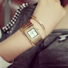 Marca de luxo de Ouro das Mulheres Pulseira Relógios Lady Bangle Dress Watch Mulher Hour Relógio de Moda À Prova D’ Água relojes Relogio feminino