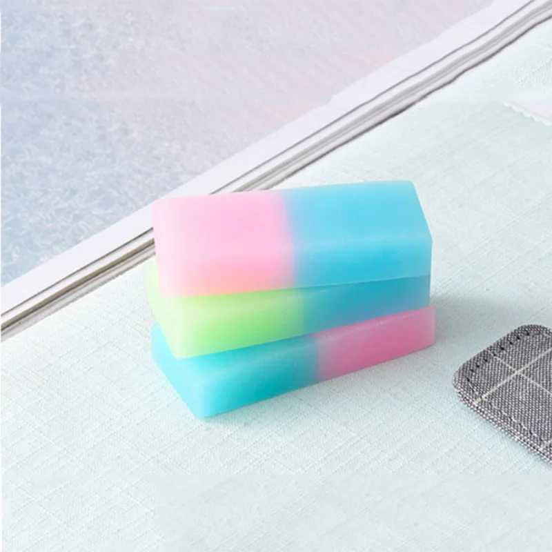 

2pcs Novelty Gradiant Color Eraser Cute Rubber Kawaii Students Papeleria Stationery Kids Gifts School Office Correction Supplies