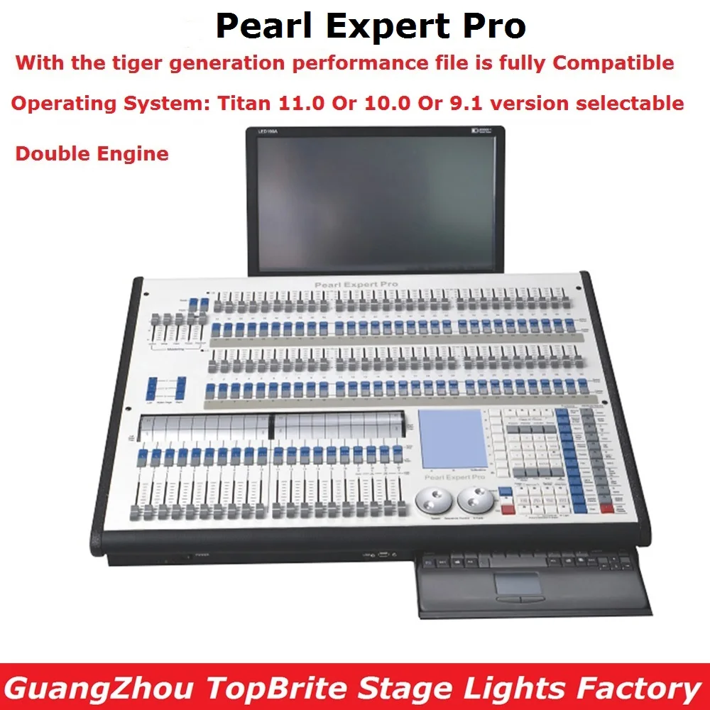 

1XLot Pearl Expert Pro Stage Lighting Controller LED Par Moving Head Lights Console 11.0/10.1 System Optional Flightcase Packing