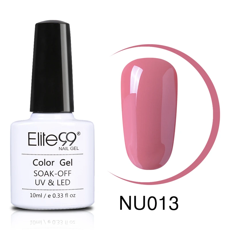 Elite99 10ml UV Gel Nail Polish Rose Gold Glitter Nail Gel Polish Sequins Nude Color Gel Varnish Soak Off Nail Art Lacquer Nails - Цвет: 013