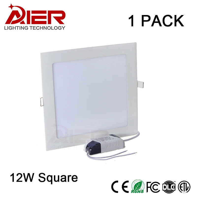 Ultra thin design 12W AC85-265V LED ceiling recessed grid downlight / slim square panel light Free shipping 1pcs/lot | Освещение