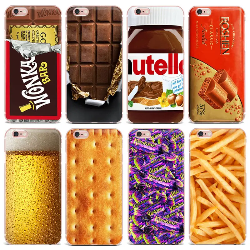 

Chocolate Cookies fries beer Creativit Phone Case For Huawei P8/P8 Lite/P9/P9Lite/P10/P10 Lite Food Soft TPU Cover for huawei P9