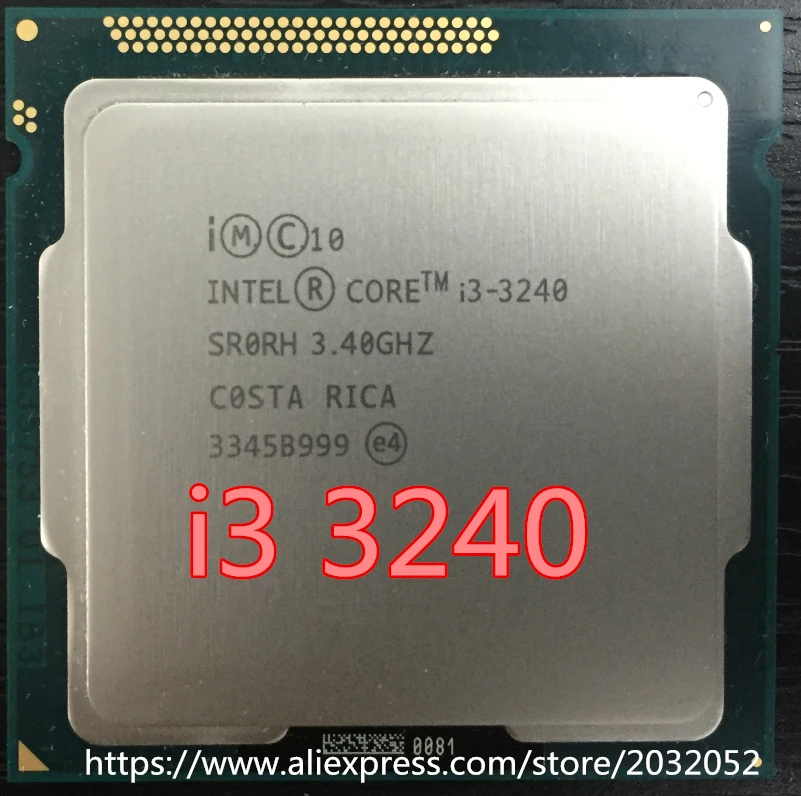 Процессор lntel I3 3240 i3 3 4 ГГц МБ LGA1155 55 Вт двухъядерный процессор SR0RH (100% рабочий