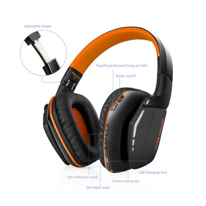 Складные беспроводные Bluetooth наушники KOTION EACH B3506 складная игровая гарнитура для
