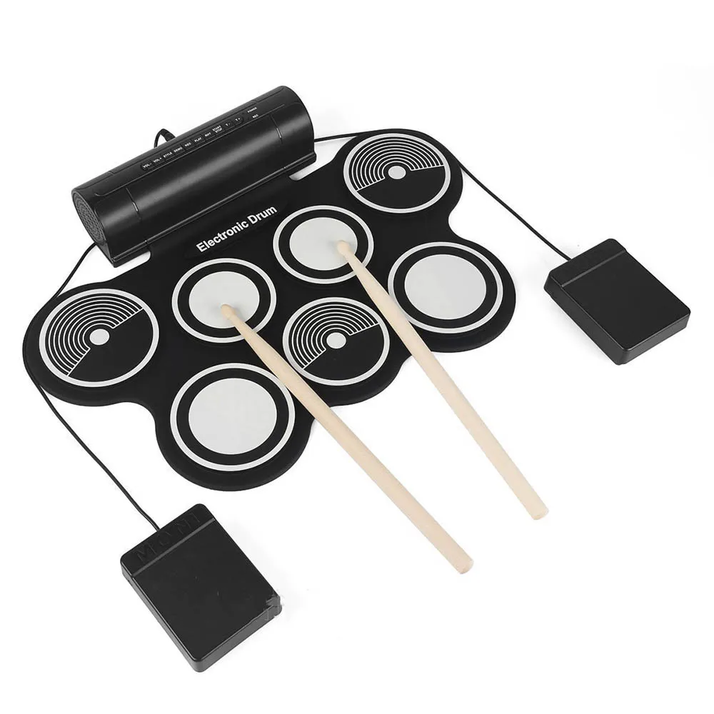 

Portable Roll Up Electronic Drum Set Kits 9 Pads USB Drum Musical Instrument for Children Kids Learning Practice