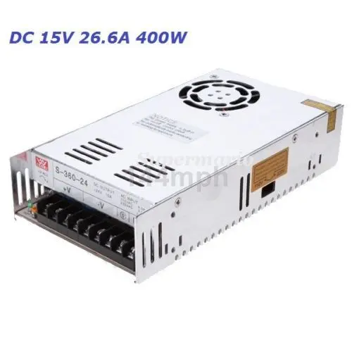 

Hot sale 2014 MW High Quality 15V 26.6A 400W DC Regulated Switching Power Supply CNC 400W free shipping