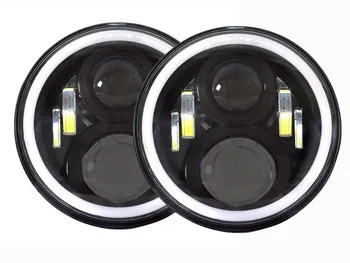 

Car accessories offroad led light 7" led headlamp led angel eyes led headlight for jeep wrangler Led headlight