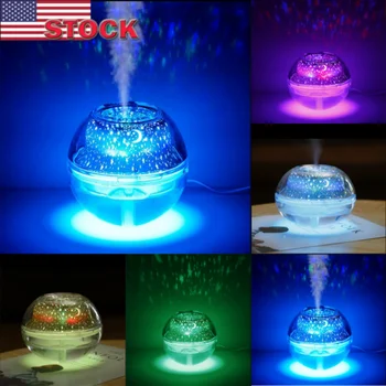 

Crystal Incense Colorful Night Light Oil Aroma Diffuser LED Ultrasonic Humidifier 500ml Home Decor
