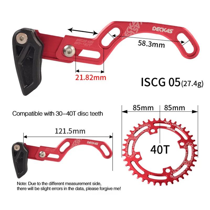 Flash Deal DECKAS Bike Chain Guide MTB Bicycle Chain Guide 1X System ISCG 03 ISCG 05 BB Mount CNC Single Speed Wide Narrow Gear Chain Guide 6