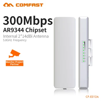 

COMFAST Wireless Bridge 2-5KM Without Obstacles Transport 300Mbps 5.8G Built In Watchdog Wifi Extend For Monitoring CF-E312A