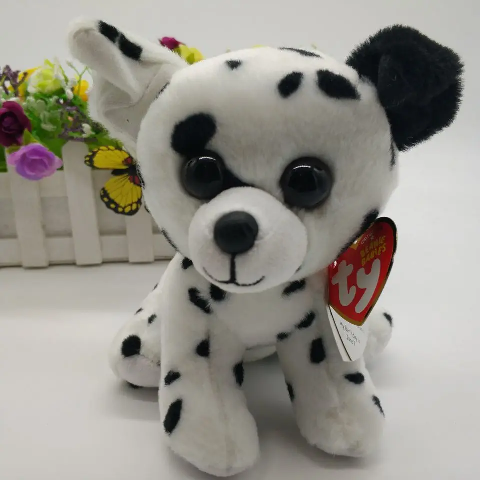 

TY 1PC 15CM spencer dalmatian dog Plush Toys Stuffed animals KIDS TOYS VALENTINE GIFT