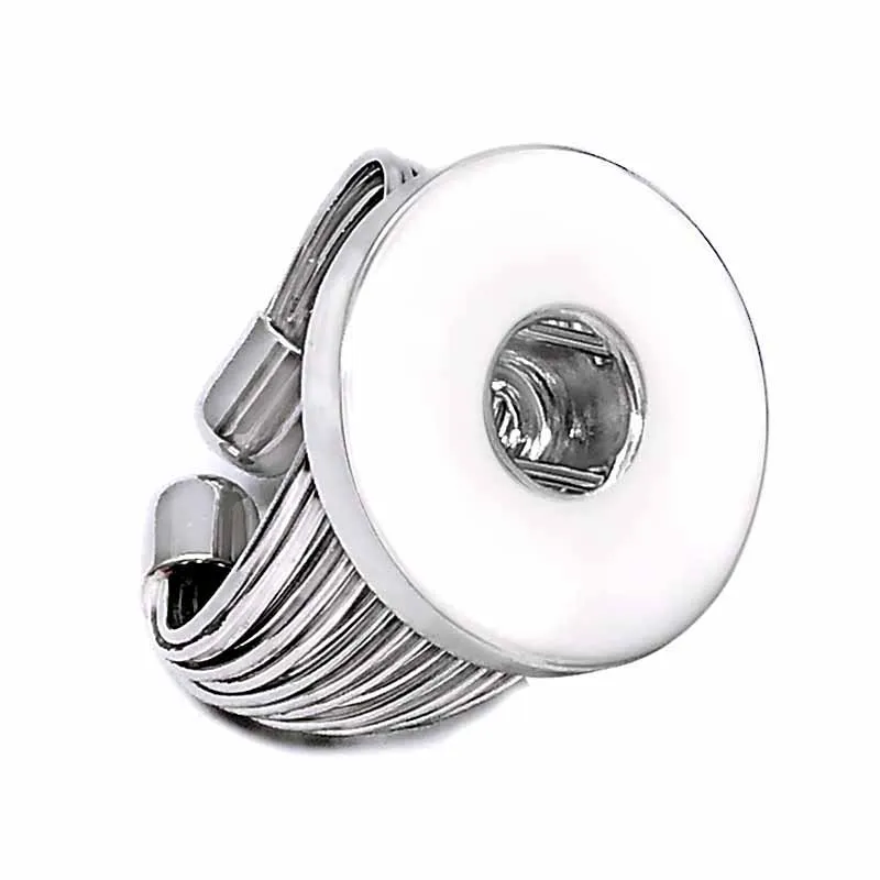 

Adjustable 015 flower DIY metal Adjustable ring fit ginger 18mm snap button rings jewelry charm rings for women