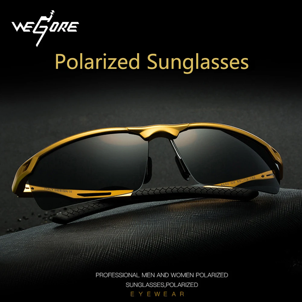 WEGORE Men's Polarized Sunglasses Ultra light Aluminum Magnesium