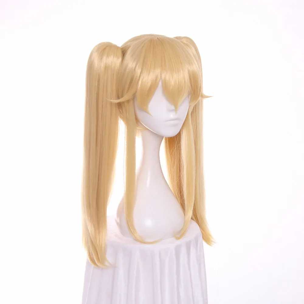Najtaniej Ccutoo 50cm jasny złoty Kakegurui obowiązkowy hazardzista Mary Saotome syntetyczne włosy peruka do cosplay + 2 klip na kucyk