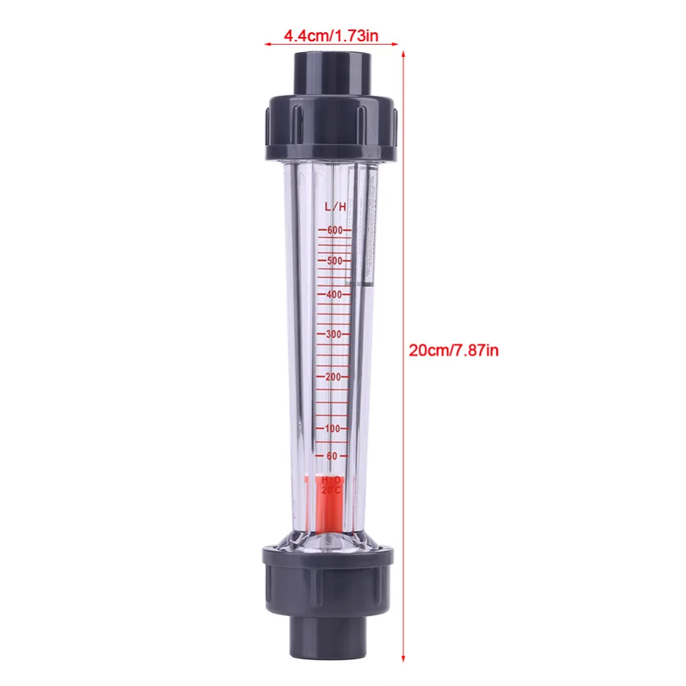 

New LZS-15 Flow Meter 60-600L/H Plastic Tube Liquid Water Rotameter Flow Measuring Instruments DN15 Water Testing Meter Tube