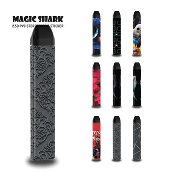 

Magic Shark Hot Sale Wings Star Skull Flower 2.5D Stereo PVC Sticker Case Cover Wrap Film for Uwell Caliburn
