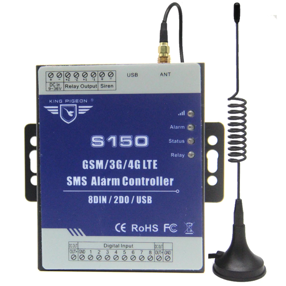 

GSM Remote Control Switch 2 Channel Relay SMS Controller Gate Garage Opener Motor Curtain Water Pump Smart Home Automation 10pcs