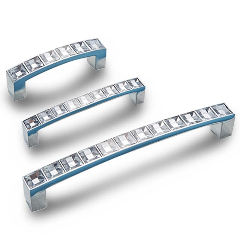 NAIERDI Хрустальные стеклянные ручки для шкафа серебряные Хрустальные Ручки для выдвижных ящиков кухонное оборудование для обработки мебели