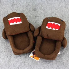 1 Pair 27cm Domo Kun indoor Slippers Plush Shoes Warm Winter Adult Slipper Toy Christmas Gift
