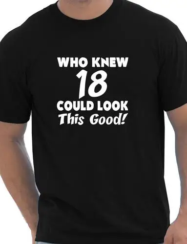Футболка для подарка на день рождения мужчин 18 лет размер и Colors A170|t-shirt t-shirt|men