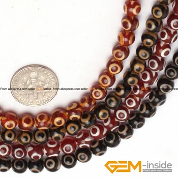 

Tibet agat: 6mm Round Dzi Beads Tibet Carnelian 50 Pcs Natural Carnelian Stone Beads Loose Beads For Bracelet Making