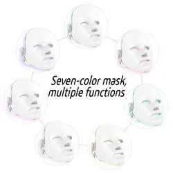 Фотоны; светодиод маска для лица 7 цветов Micro перегрузок по току омоложение удаление морщин, акне омоложения кожи Электрический