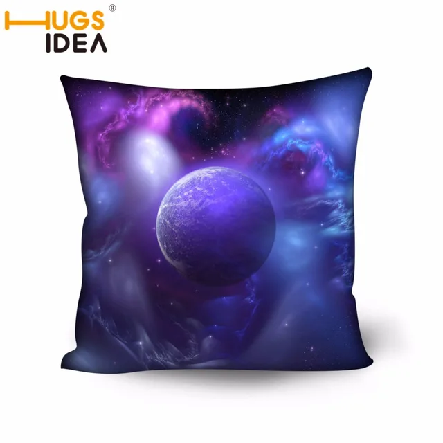 HUGSIDEA Galaxy Designer Cushion Cover Polyester Cover Home Interesting Protective Pillow Covers HUGSIDEA Galaxy Designer Cushion Cover Polyester Cover Home Interesting Protective Pillow Covers
