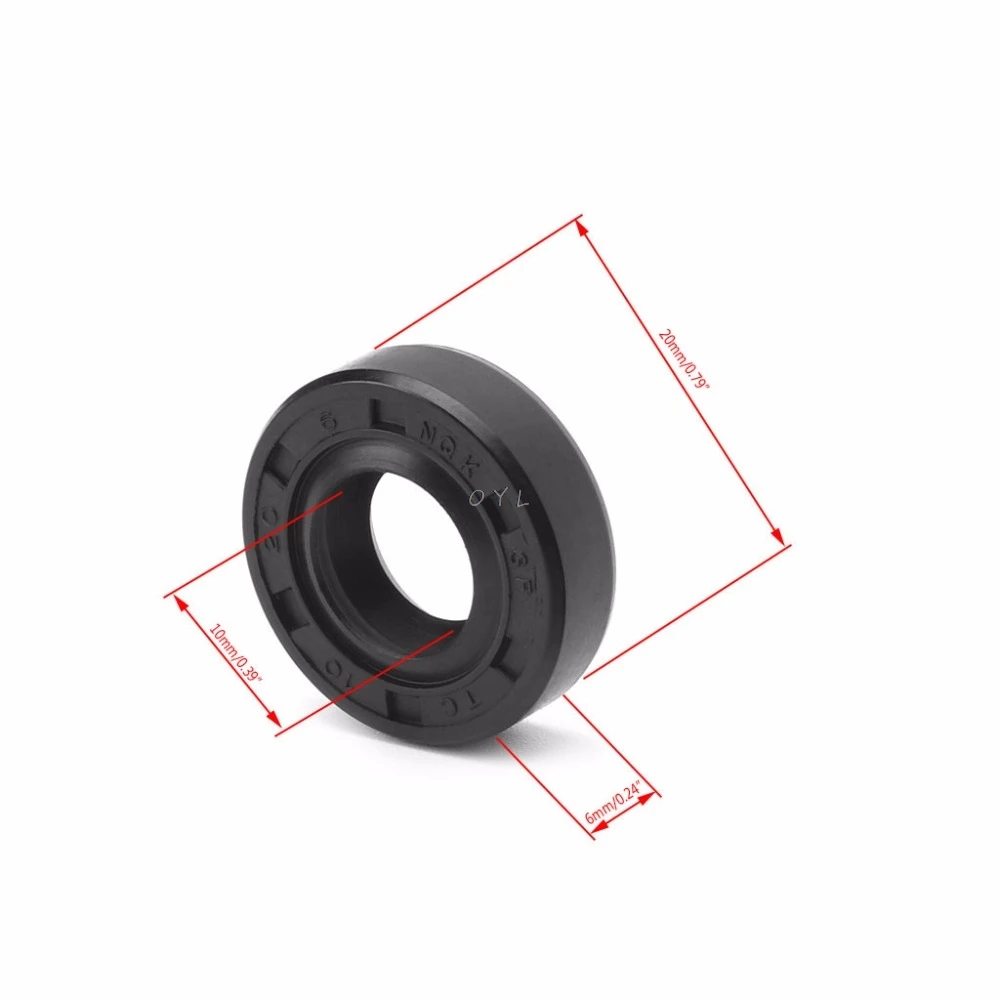 10x20x6mm Wearable Breadmaker Sorbet Machine Blender Repair Parts Oil Seal Ring Durable