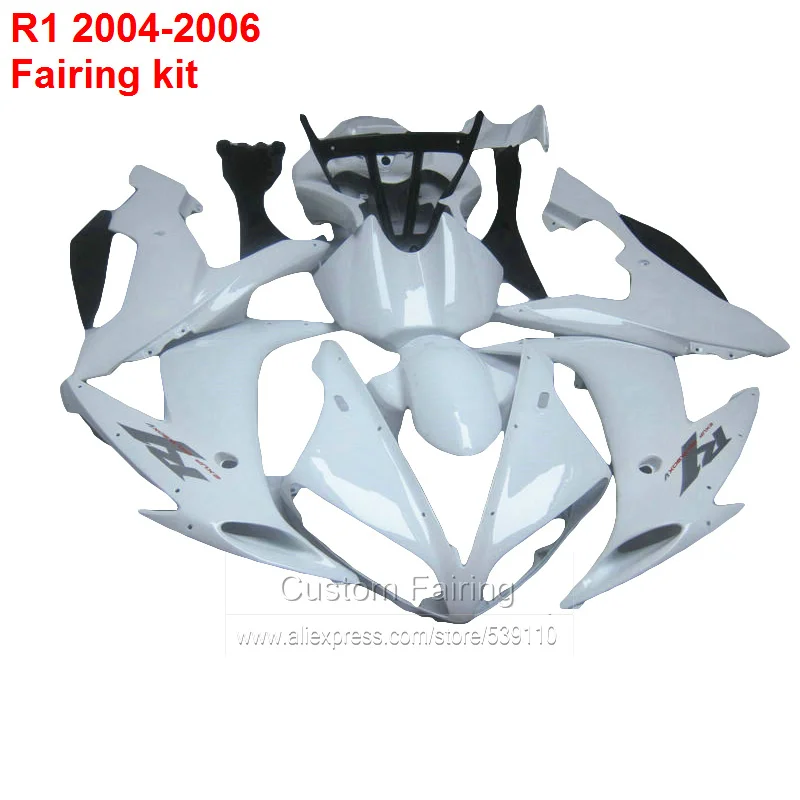 Полный обтекатель для YAMAHA YZF R1 2004 2005 2006 комплект обтекателей (все белые)