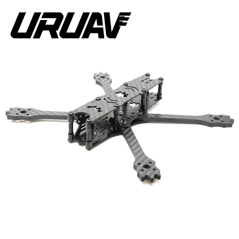 

URUAV UR14 215mm Wheelbase 5mm Arm 3K Carbon Fiber 5 Inch Frame Kit for FPV Racing Quadcopter Multicopter Multirotor RC Drone