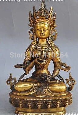 

[old craft ] Tibet Buddhism bronze gilt Tara Vajrasattva phurpa Vajra Buddha Goddess Statue (A0314)