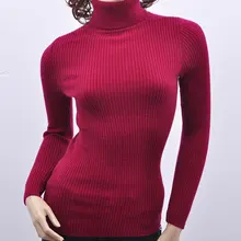Коза, кашемир вязаный женский свитер пуловер нейтральный Джокер Цвет водолазка база джемпер S-4XL