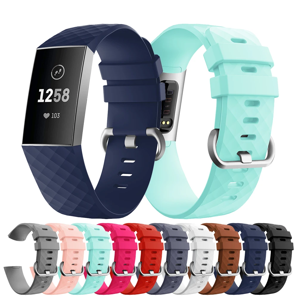 Odog черный силиконовый для часов Ремешок Fitbit заряд 3 Фитнес спортивный ремешок