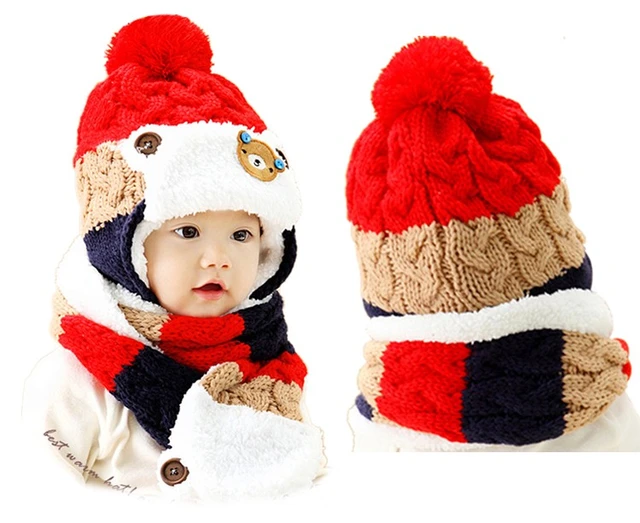 Bonnet avec dessins d'animaux pour bébé garçon et fille, bonnet coupe-vent,  bonnet de protection du cou, 2 à 6 ans, hiver 2022 - AliExpress