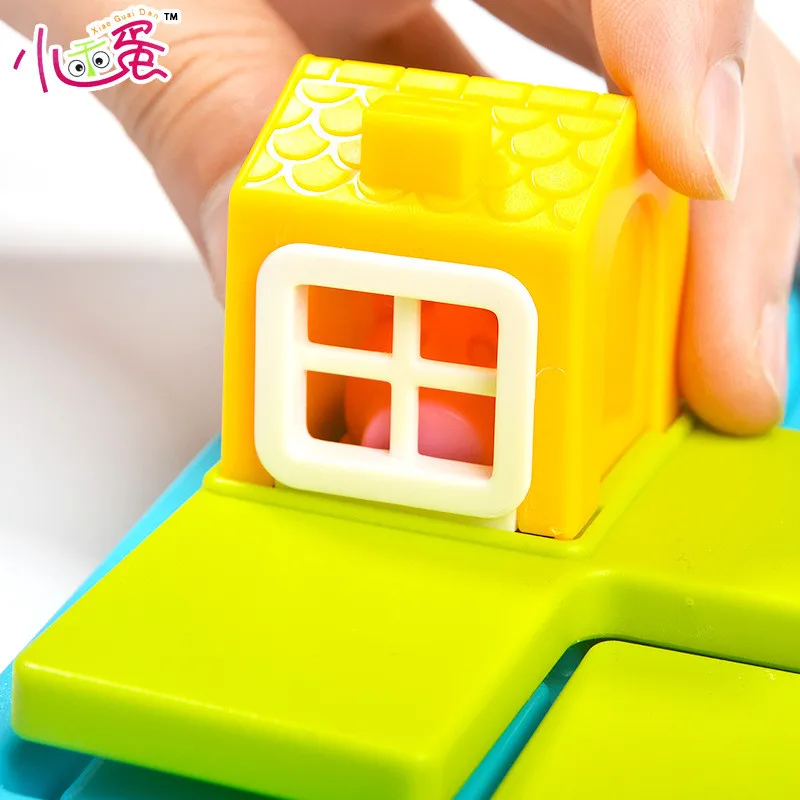 Smart Hide&Seek Board Games Three Little Piggies 48 Challenge with Solution Games IQ Training children educational toys