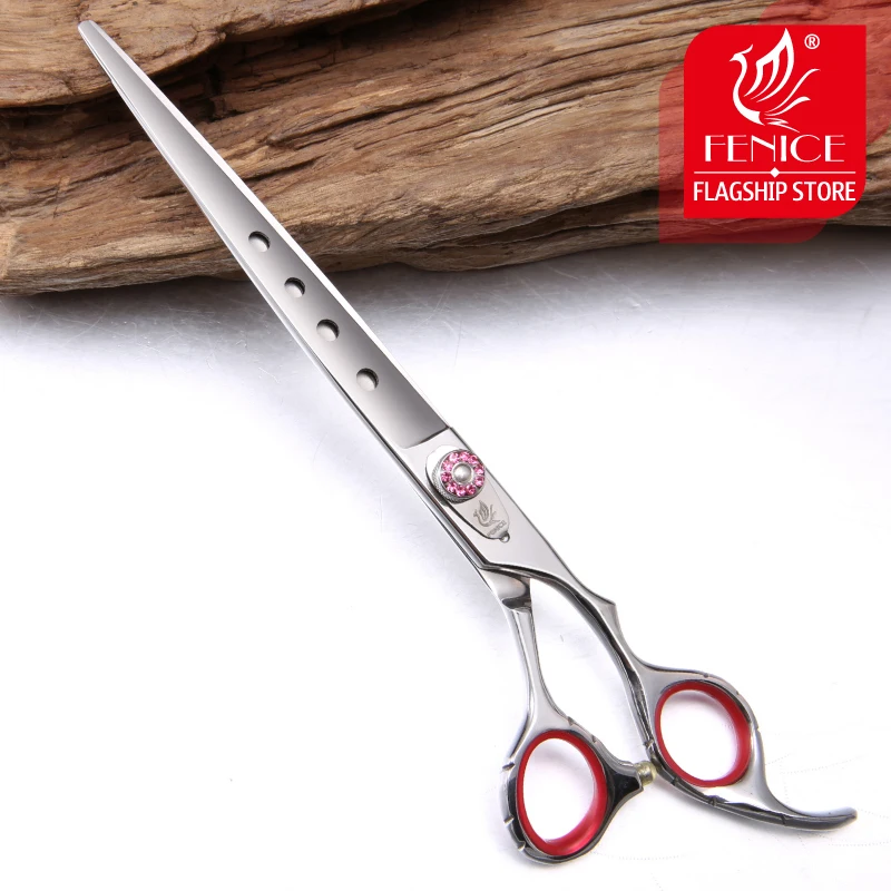 

Fenice New design 6.5/7.5 inch high quality Professional for Pet Grooming dog Scissors cutting straight shears