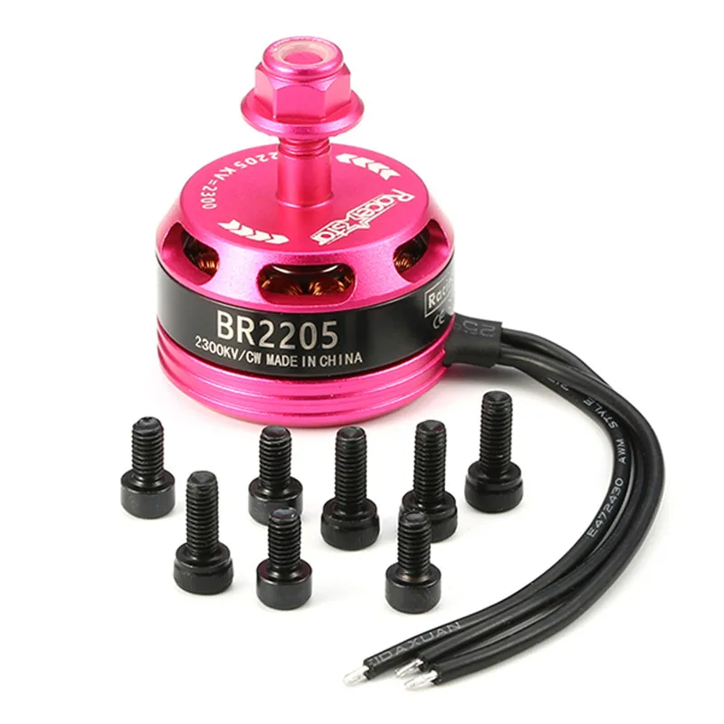 Новое поступление Racerstar Racing Edition 2205 BR2205 2300KV 2-4S бесщеточный двигатель CW/CCW розовый