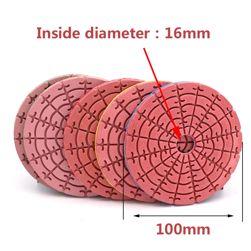 1 шт. 4 дюйма Алмазные сухие полировочные колодки 100 мм шлифовальный полировщик дисков инструменты для нефрита мрамора гранита пол камень шлифовальный круг