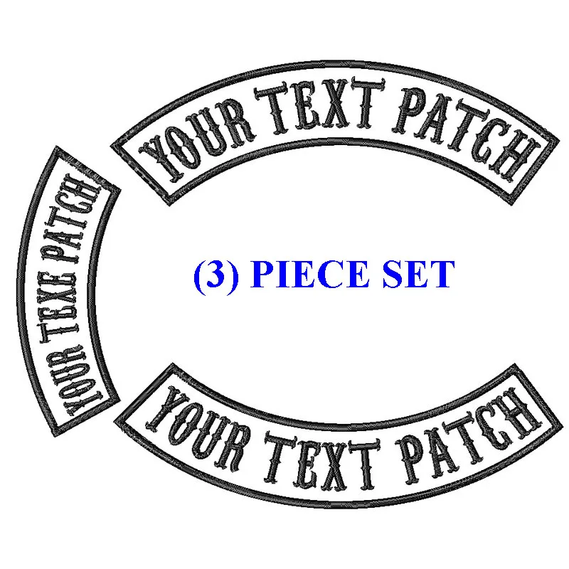 Custom Embroidery 3.5 Round Patch Biker Embroidered Outlaw MC