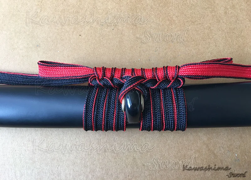 

Japanese Samurai Sword Sageo Polyester Rope Double Layers For Saya (Scabbard) Cord-Black/Red New Brand Supply
